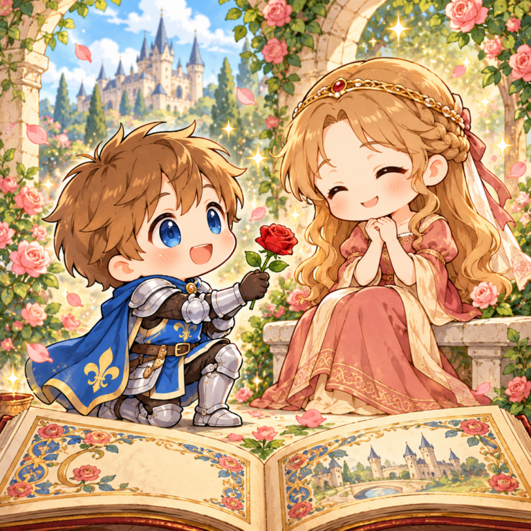騎士の恋は物語の中の理想のイラスト