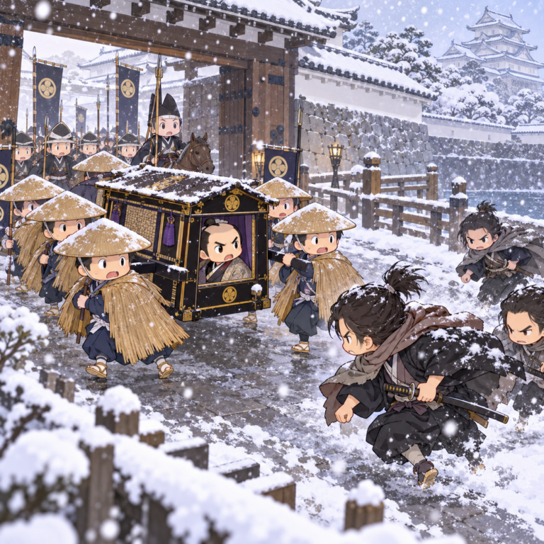 桜田門外の変はひな祭りの日のイラスト
