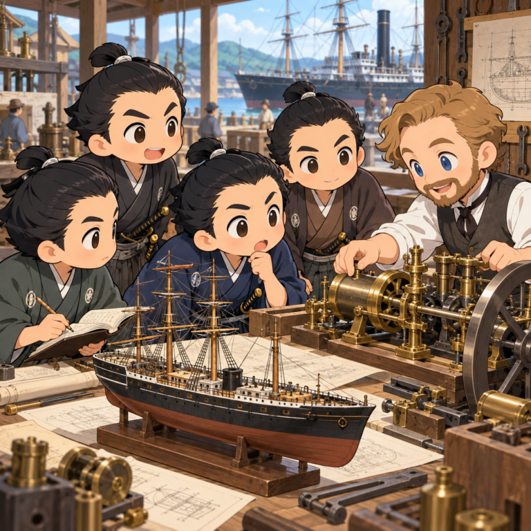 戦った相手と手を組んだ薩摩のイラスト
