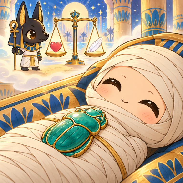 心臓に口止めするお守りのイラスト