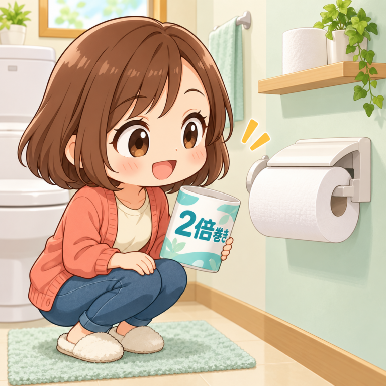 2倍巻きでも同じホルダーにのイラスト