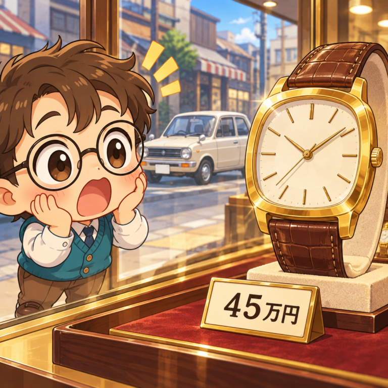 車より高かった初のクオーツのイラスト