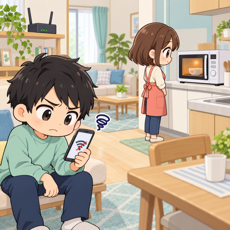 使用中にWi-Fiが不安定にのイラスト