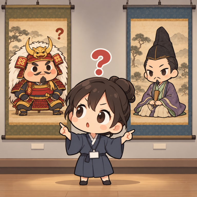 有名な肖像画は別人かものイラスト