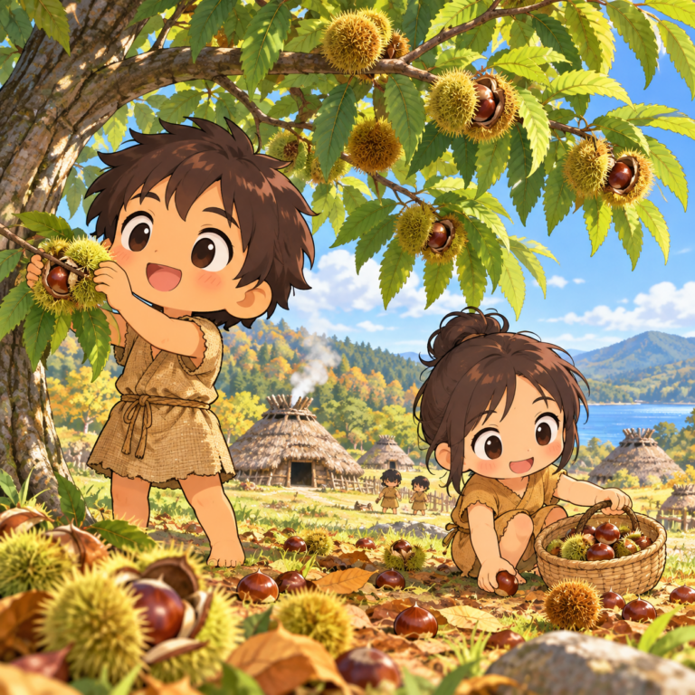 クリ林を管理した可能性のイラスト