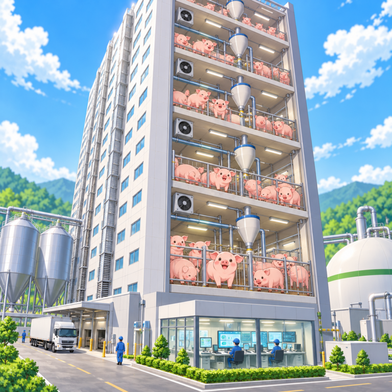 26階建ての養豚ビル