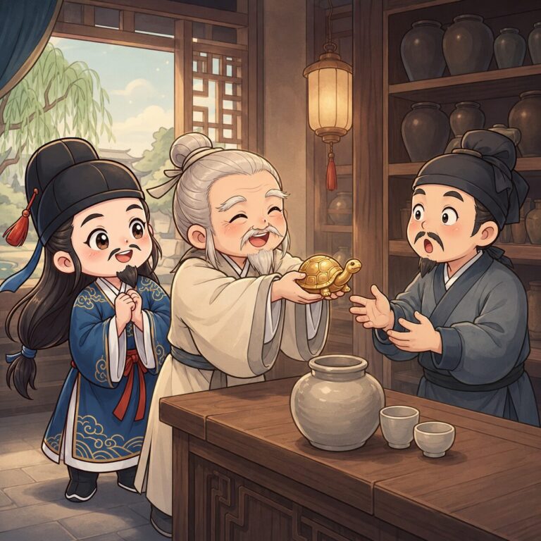 賀知章が金の亀を酒に換えた