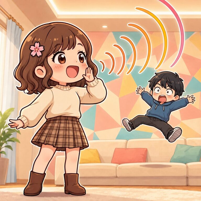 声のトーンが少し上がる