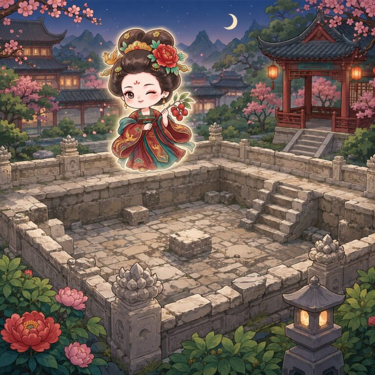 今も残る華清宮の浴槽の跡