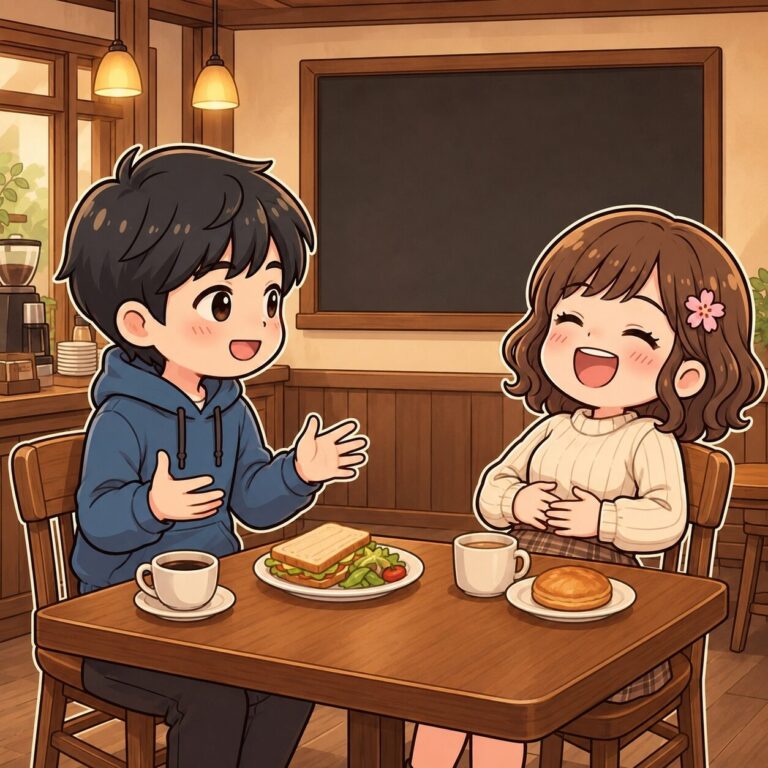 あなたの話でよく笑う