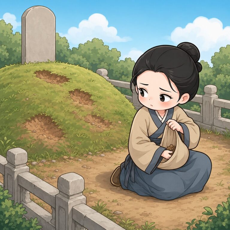 墓の土が持ち去られ続けた