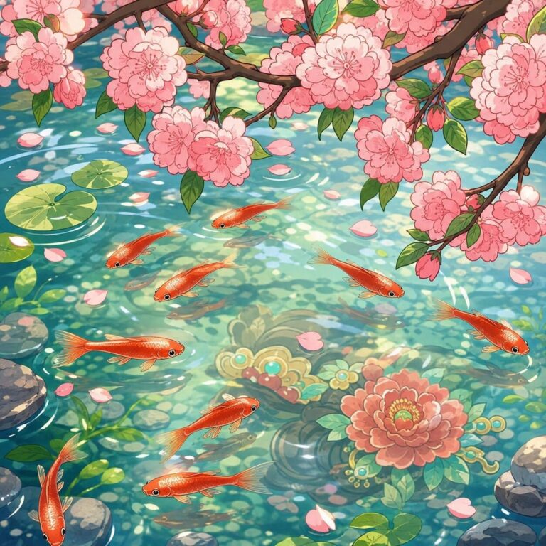 楊貴妃の名を持つメダカと桜