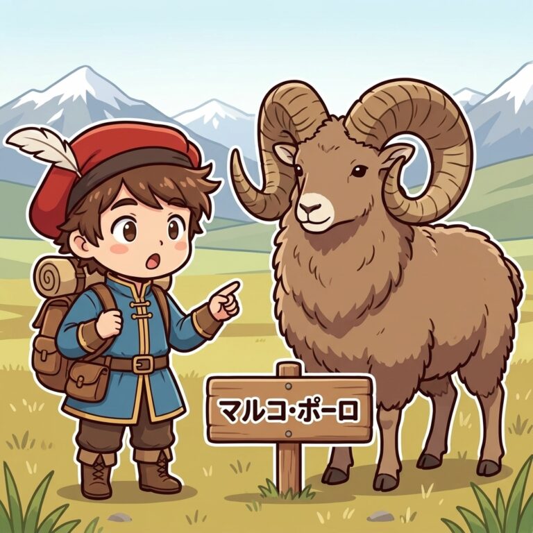 野生のヒツジに名前を残したマルコ