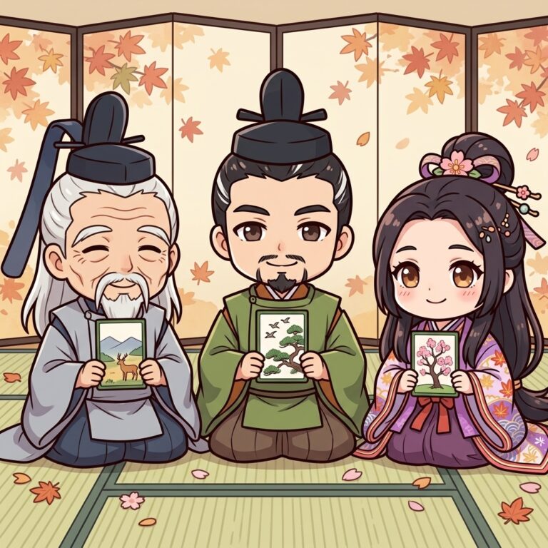 親子三代で百人一首