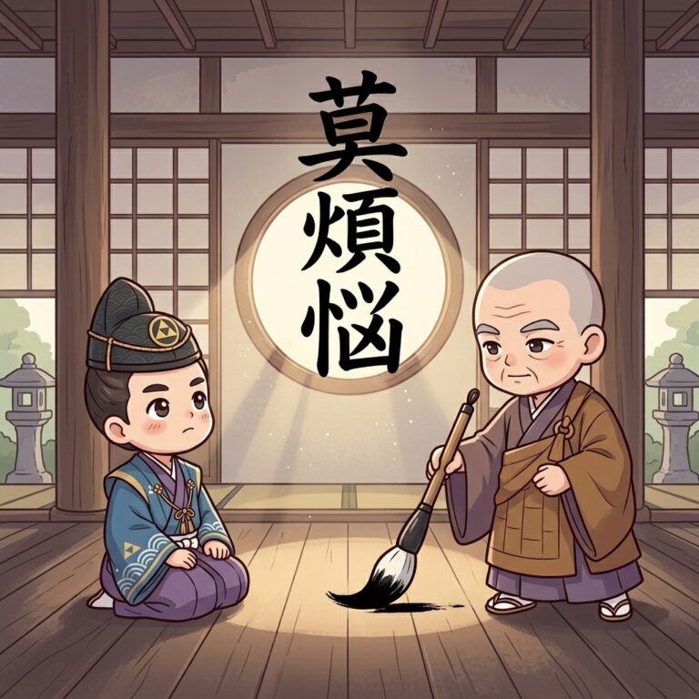 莫煩悩の三文字