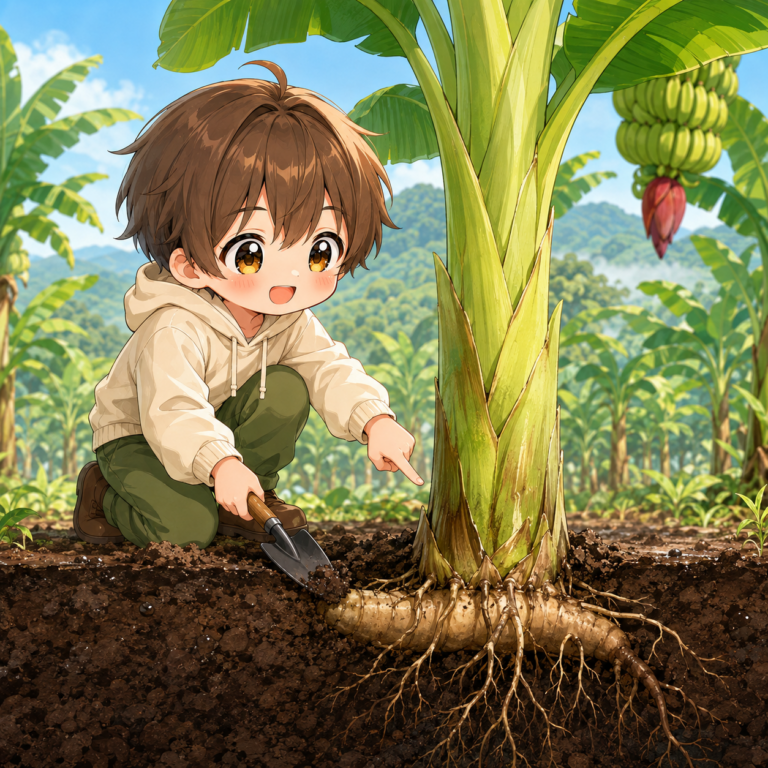 バナナは木ではなく草