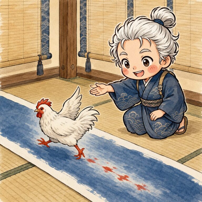 将軍の御前で鶏を放った話