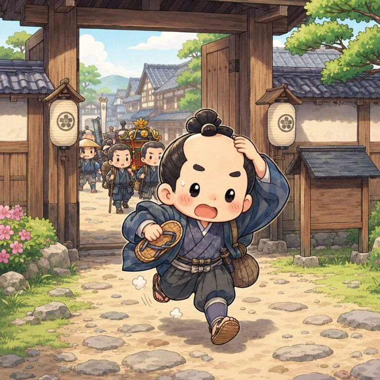 整列するのは宿場町の直前だけ