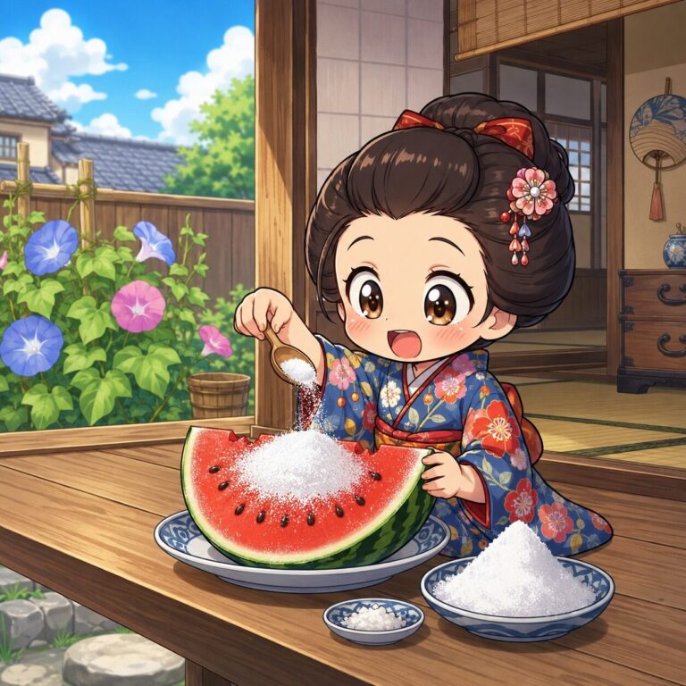 江戸のスイカは砂糖をかけた