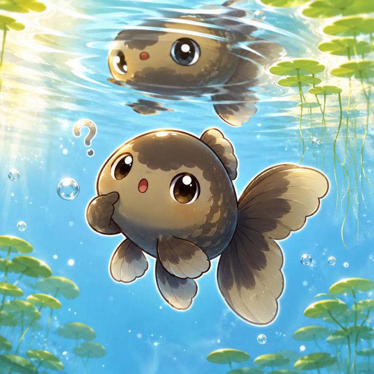 稚魚はみんなフナ色