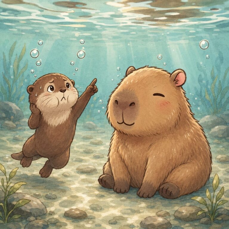 水中に5分ほど潜れる