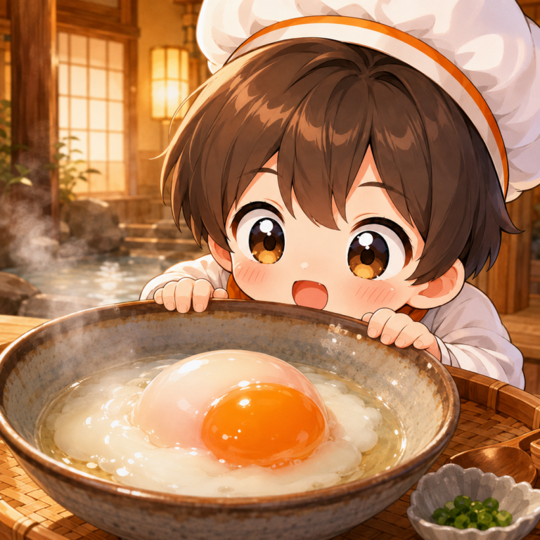 温泉卵は固まり方が逆