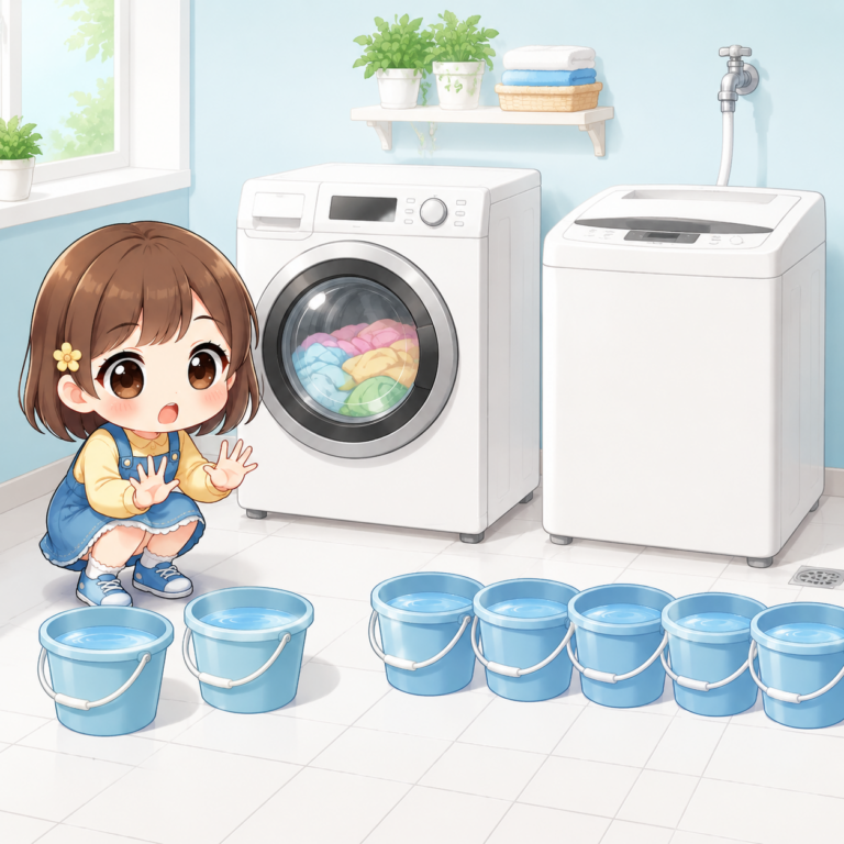 ドラム式は縦型の約半分の水