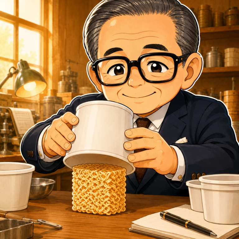 カップは麺にかぶせた