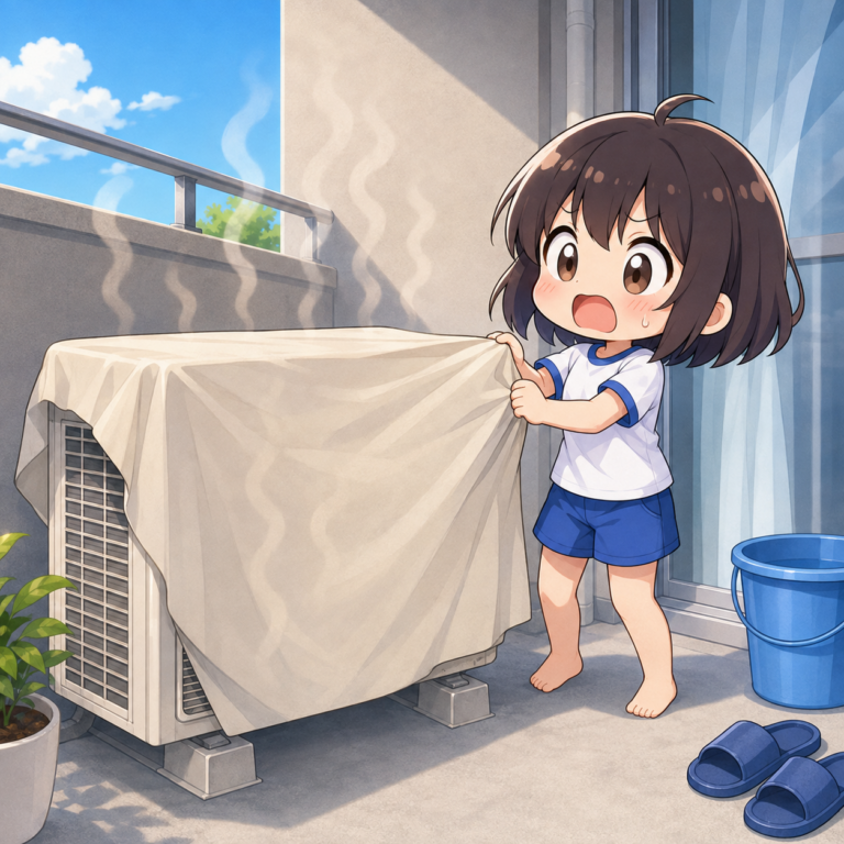 室外機カバーは逆効果