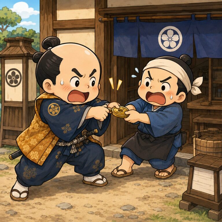 殿様が宿代を5文値切る