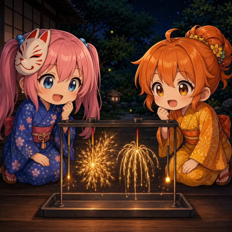 線香花火は四段階で散る