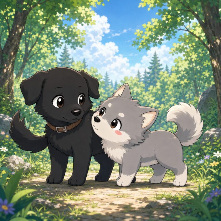 黒い毛は犬からもらった