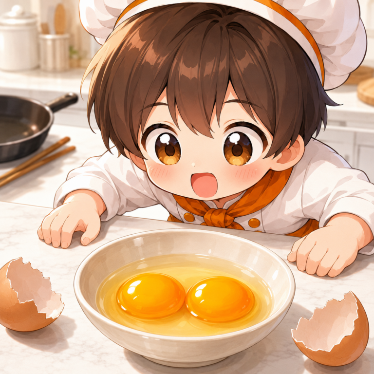 黄身が2つある二黄卵