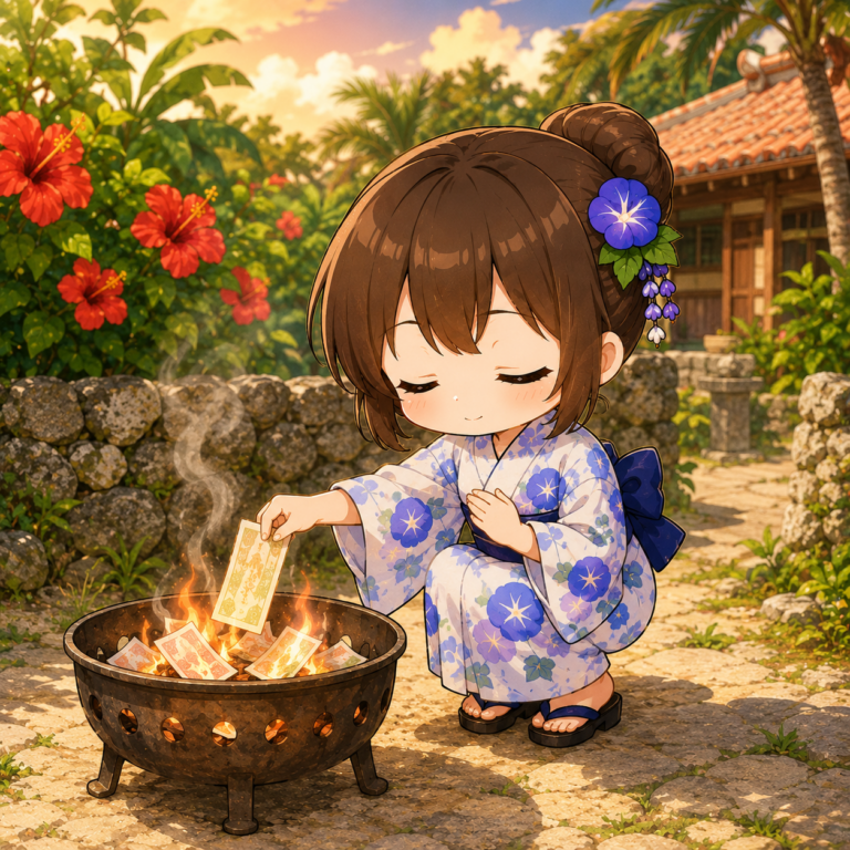 あの世のお金を燃やす沖縄の盆