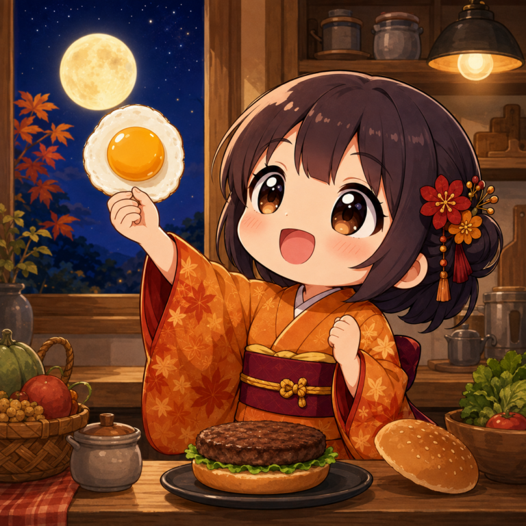 月見バーガーは卵が先