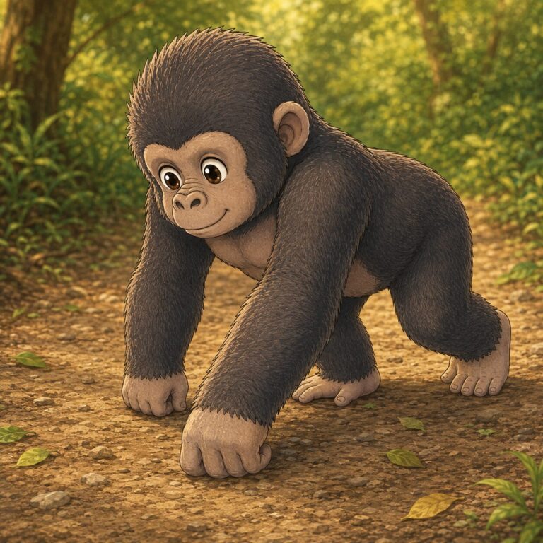 歩くときは指の背をつく