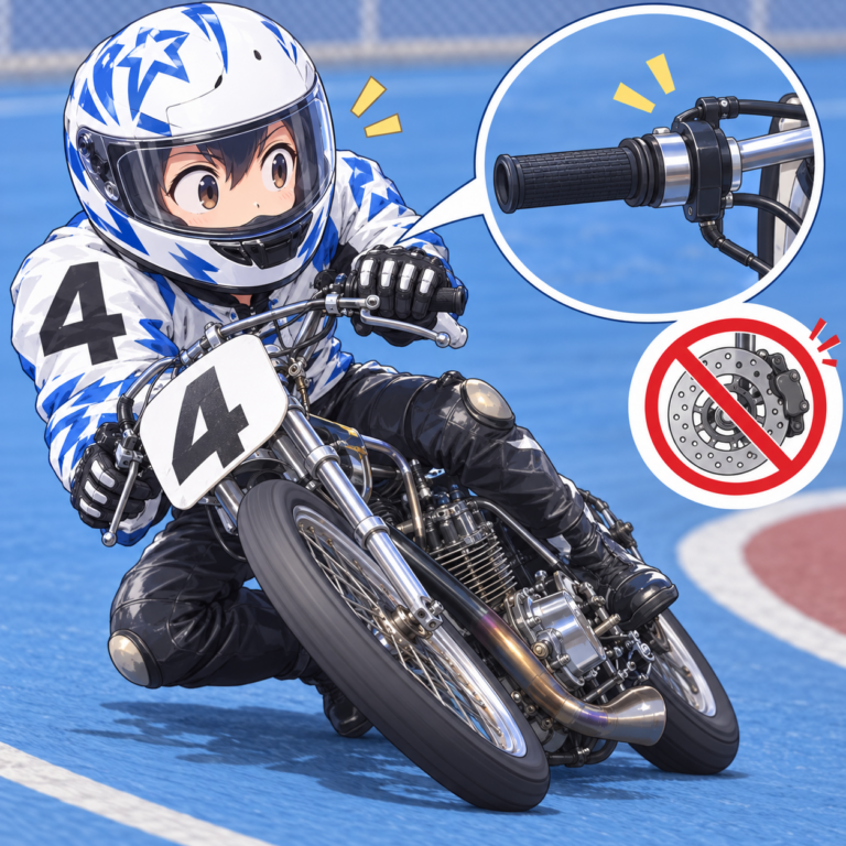 競走車にブレーキがない