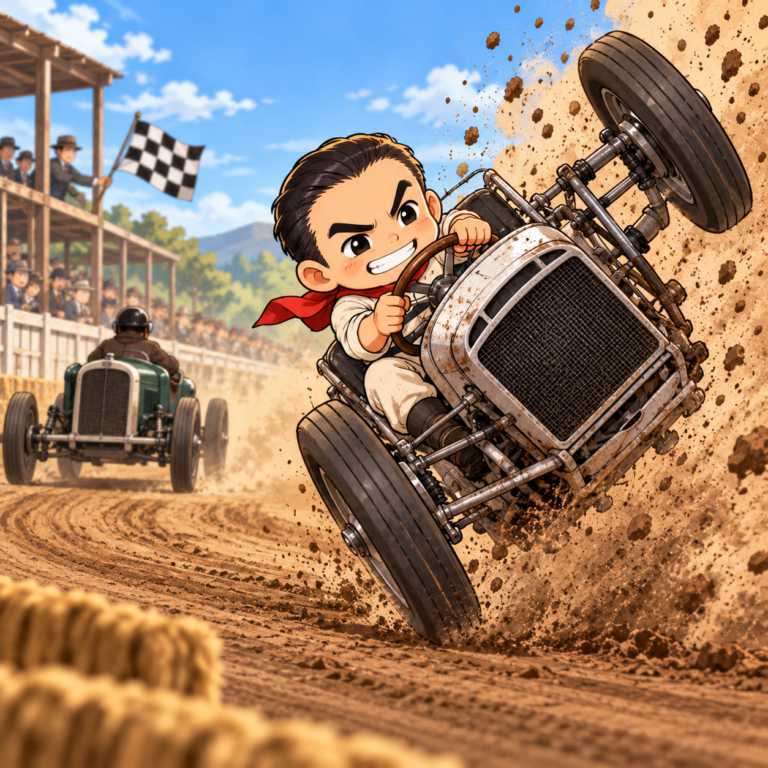自作の車で3回転半の大事故