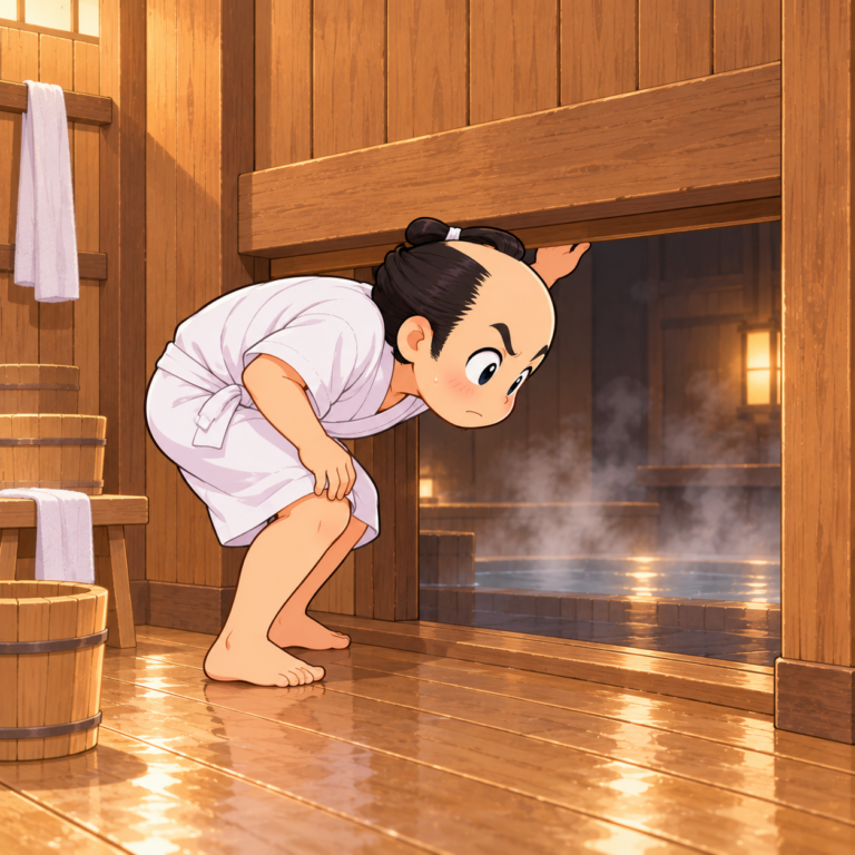 湯船の入口にあった柘榴口