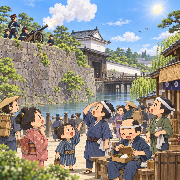 正午は大砲の音で知った