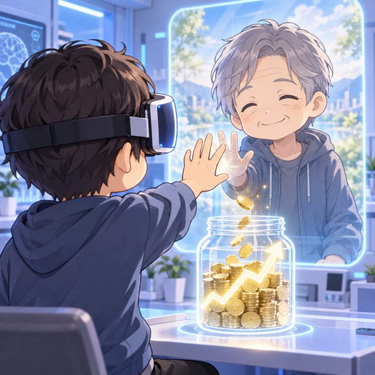 老けた自分を見ると貯金する