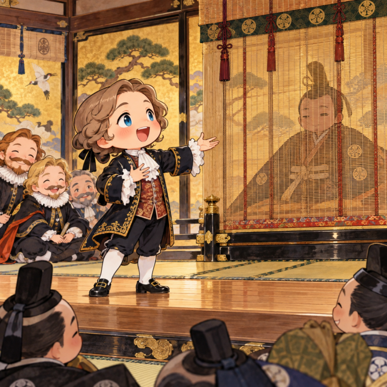 将軍の前で歌ったオランダ人