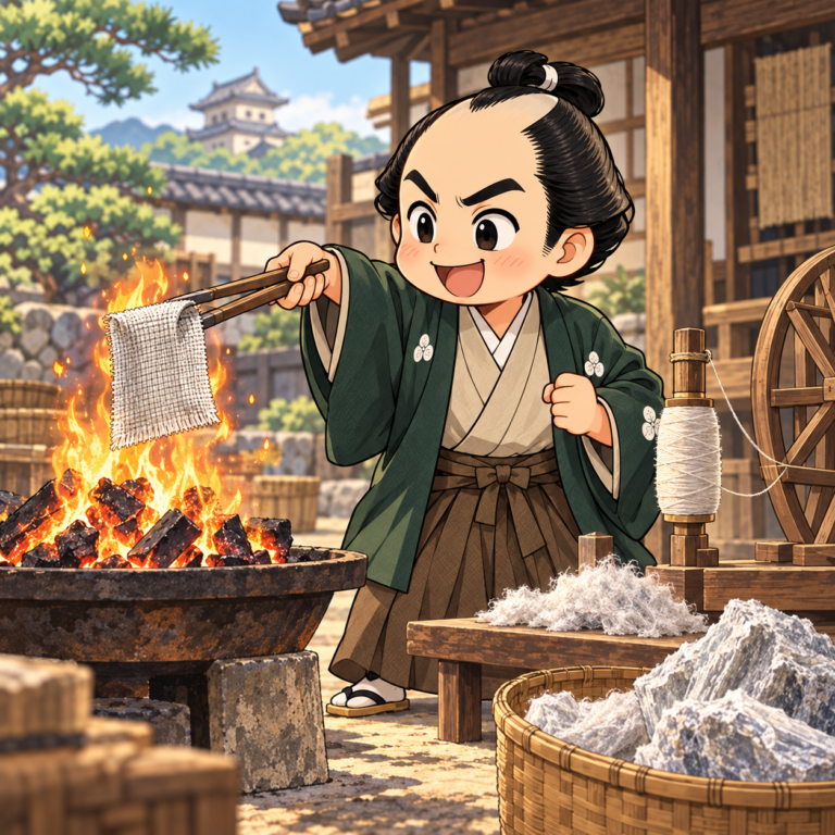 燃えない布の正体は石綿