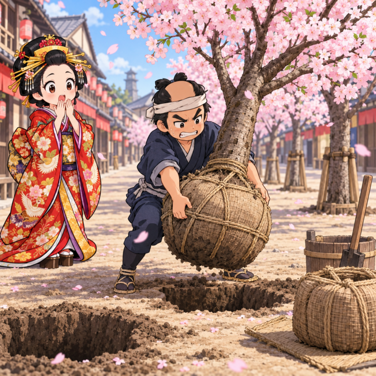 桜並木は毎年の使い捨てだった