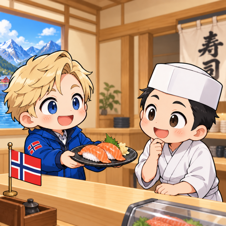 サーモン寿司はノルウェー発