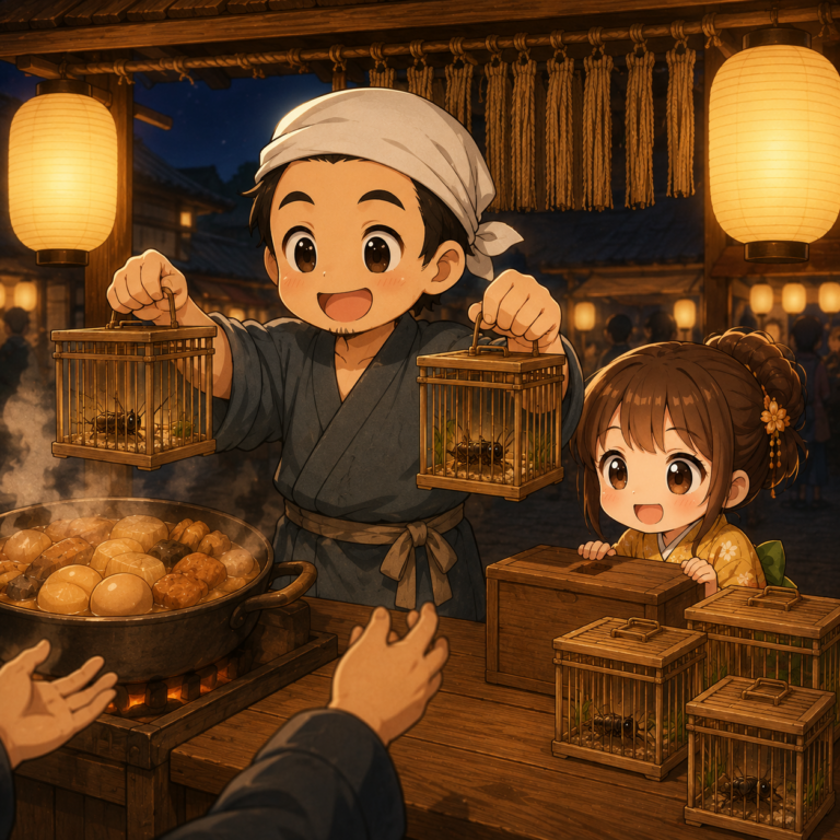虫売りを始めたおでん屋