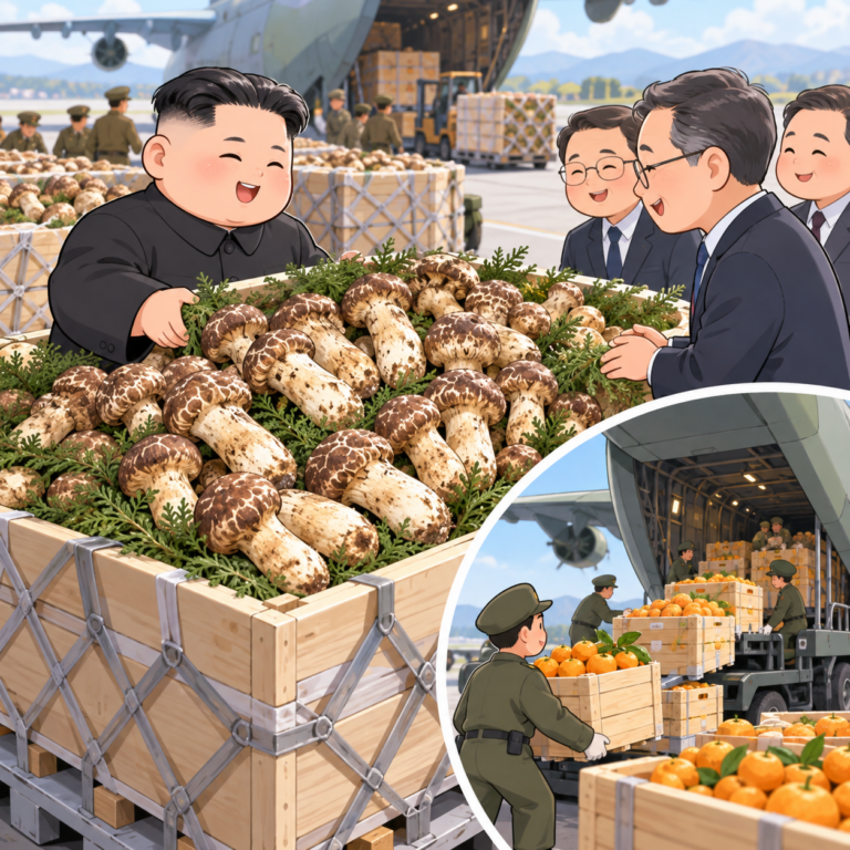 金正恩氏が贈った松茸2トン