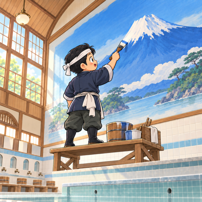 銭湯の富士山は江戸になかった