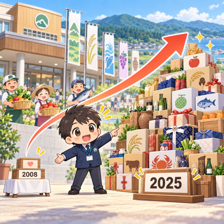 ふるさと納税は約160倍に