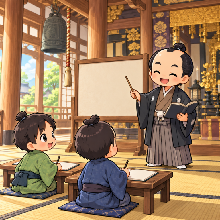 小学校になった寺と民家